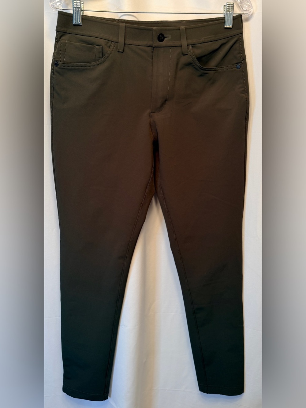 Public Rec Men’s 28x30 Dealmaker 5-Pocket Pants Olive Green Performance Stretch